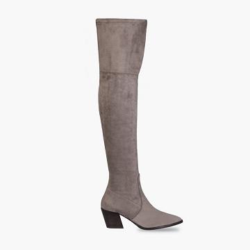 Dámské Vysoké Podpatky Thursday Boots Boots Tempest Semišové Šedé | CZ419PJJ