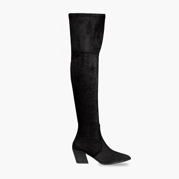 Dámské Vysoké Podpatky Thursday Boots Boots Tempest Semišové Černé | CZ420OKI