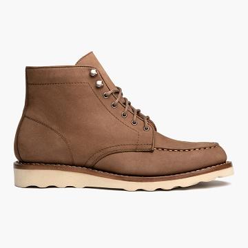 Dámské Šněrovací Boty Thursday Boots Diplomat Nubuck Hnědé | CZ347RVD