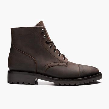 Pánské Boty Thursday Boots Captain Læder Classic Rugged & Resilient Káva | CZ139RVD