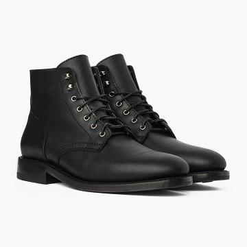 Pánské Boty Thursday Boots President Læder Rugged & Resilient Černé | CZ204JPQ