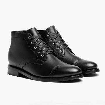 Pánské Chukka Boty Thursday Boots Cadet Læder Černé | CZ44XYU
