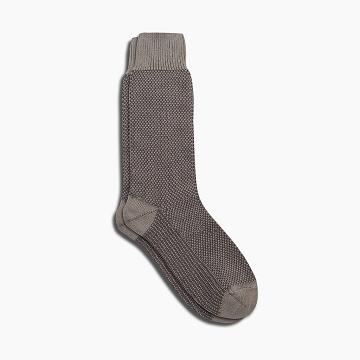 Pánské Ponožky Thursday Boots Sodello Birdseye Bavlněné Hnědé | CZ320TCE