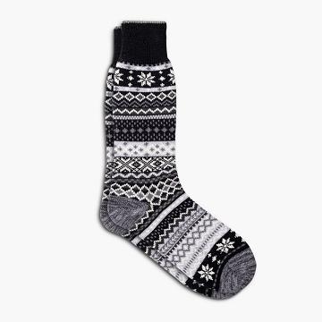 Pánské Ponožky Thursday Boots Sodello Norwegian Bavlněné Černé | CZ12QMA