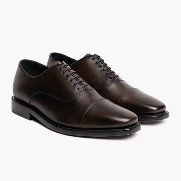 Pánské Společenské Boty Thursday Boots Executive Læder Classic Káva | CZ248NWY