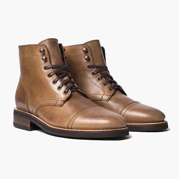 Pánské Šněrovací Boty Thursday Boots Captain Læder Hnědé | CZ71ZUT