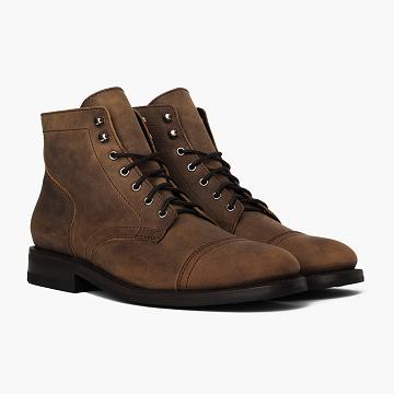 Pánské Šněrovací Boty Thursday Boots Captain Læder Classic Hnědé | CZ77FDN