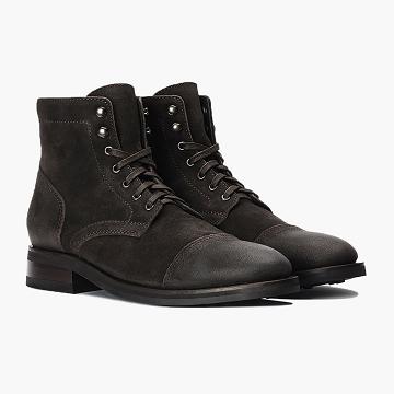 Pánské Šněrovací Boty Thursday Boots Captain Semišové Olivy Zelené | CZ88EBC