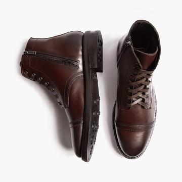 Pánské Šněrovací Boty Thursday Boots Major Læder Káva | CZ104DFM