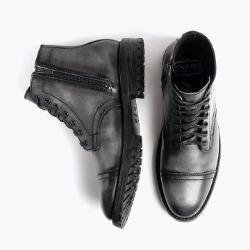 Pánské Šněrovací Boty Thursday Boots Major Læder Šedé | CZ105CZL