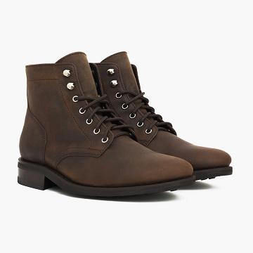 Pánské Šněrovací Boty Thursday Boots President Læder Káva | CZ108OKI
