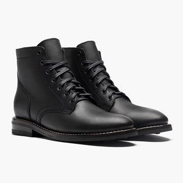 Pánské Šněrovací Boty Thursday Boots President Læder Černé | CZ109ILH